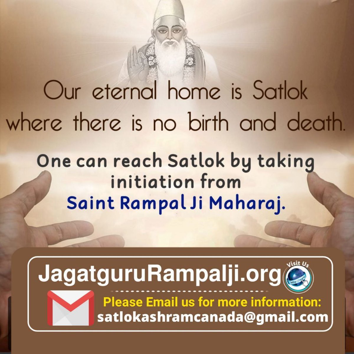 PawanSiwana3's tweet photo. #GodMorningThursday
True worship can end the cycle of birth and death. Take refuge in Saint Rampal Ji Maharaj to attain salvation, eternal peace and happiness. https://t.co/8sA6E08ttn