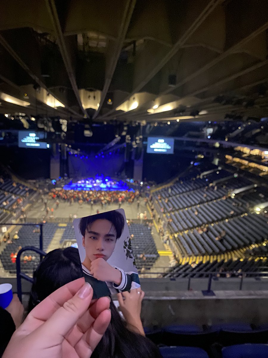 pocket_jongho's tweet photo. Brought Kyoungyoon to MCR as good luck for comeback 🤍🤍 https://t.co/eEIru6gyHD