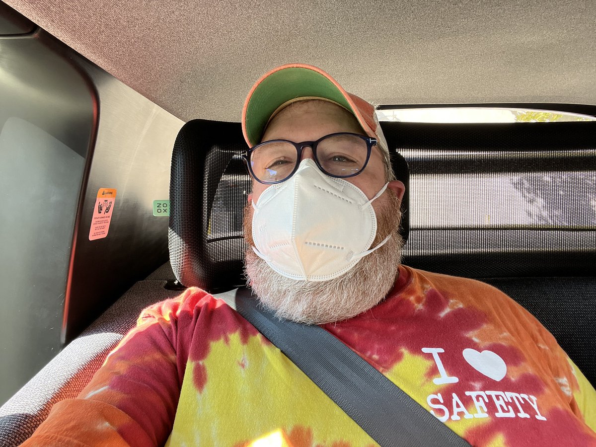 bgeddings's tweet photo. In 35 days I will celebrate my 2 year anniversary with Zoox but today I celebrate #myfirstzooxride!

As my shirt says I ❤️Safety and that passion for safety is one of the things that led me to work with this amazing crew. The future is indeed for riders!!! 
#safety #robitaxi #av https://t.co/Lq4PLW68xl