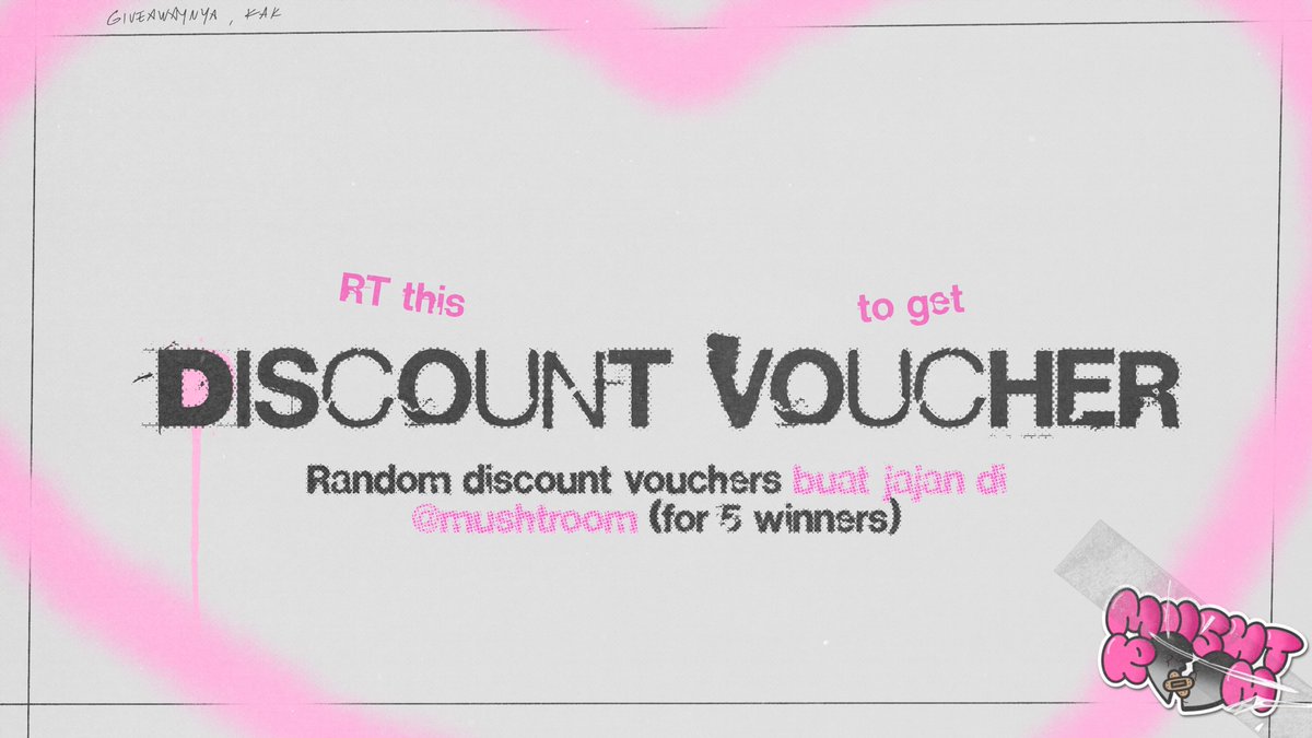 lussssssttt's tweet image. Retweet ini kalau kamu mau voucher dari @mushtroom (untuk 5 orang)