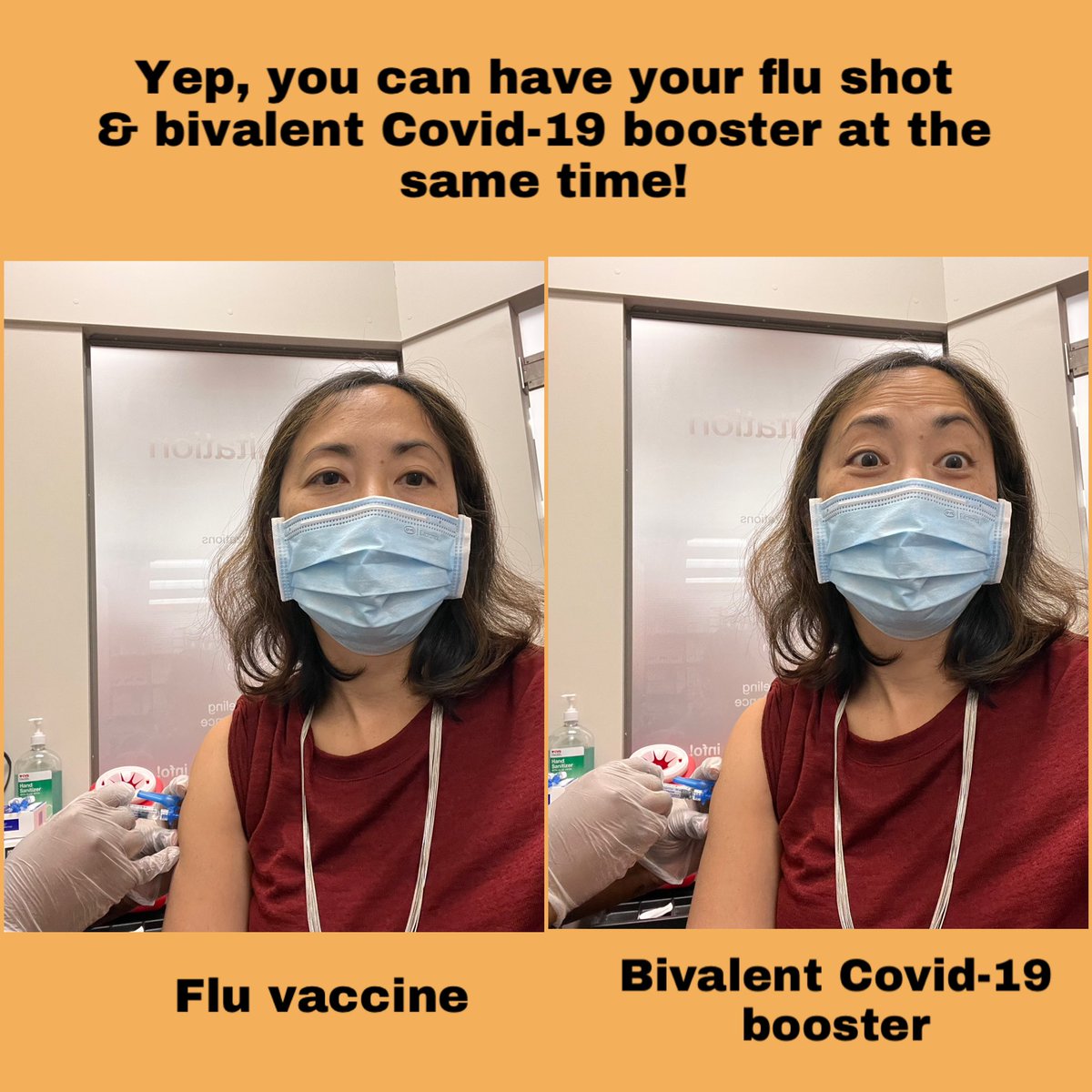 swang8's tweet photo. Time to get your #Flu &amp; #BivalentCovid shots!!
💉💉

#FightFlu #CovidIsntOver 
Prevent #Twindemic https://t.co/BVHrFaLtTy