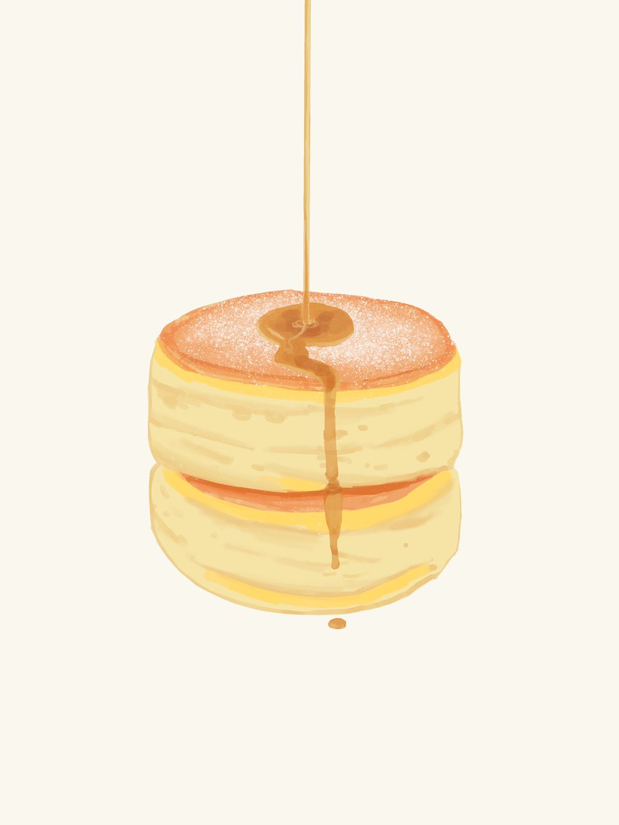 1.5 hr food study #pancake #sketchtober