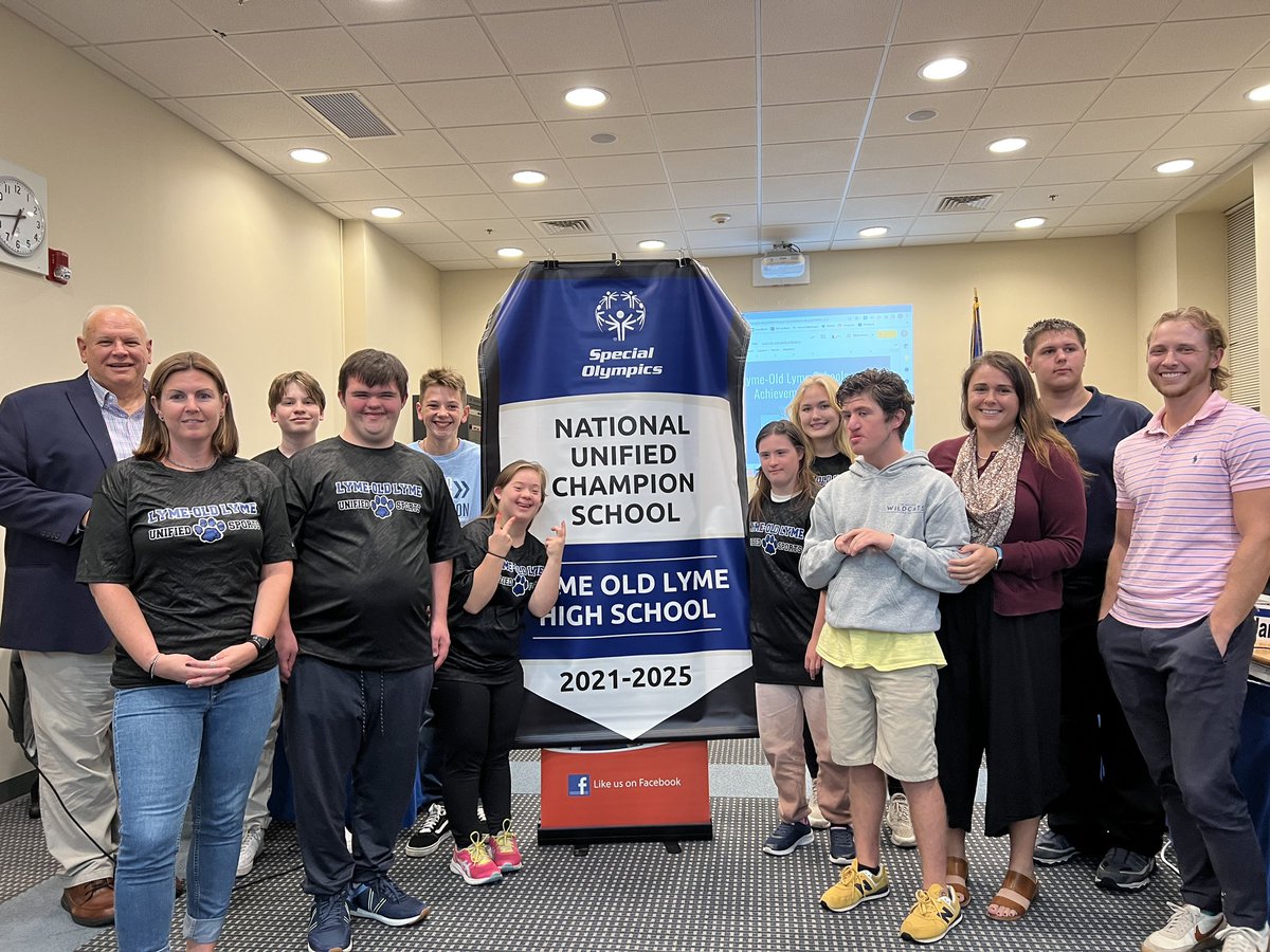 HilheckAD's tweet photo. Congratulations to our Unified Sports Team on being honored as a National Unified Champion School!!! Thanks to our amazing Coaches, @ciacsports and @specialolympicsct. Can't wait to see the banner in the gym ππΎ #WildcatNation #lolschools #unifiedsports #choicetoinclude https://t.co/IBf1Gle9JC