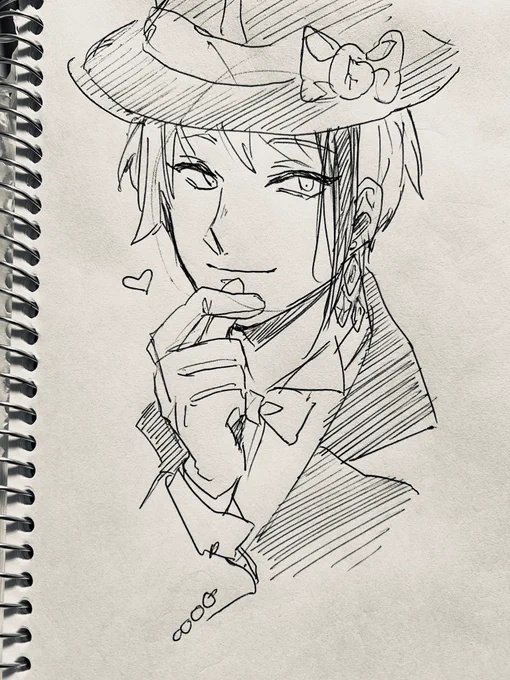 朝の一発描き
本人は興味ないけどこういうことさせたら似合う男 