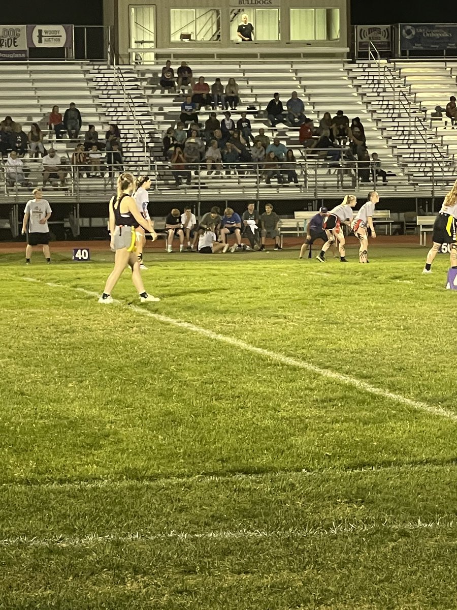 Powder Puff Champions. Becca always loved football. Love this group of kiddos. #senioryearrocks