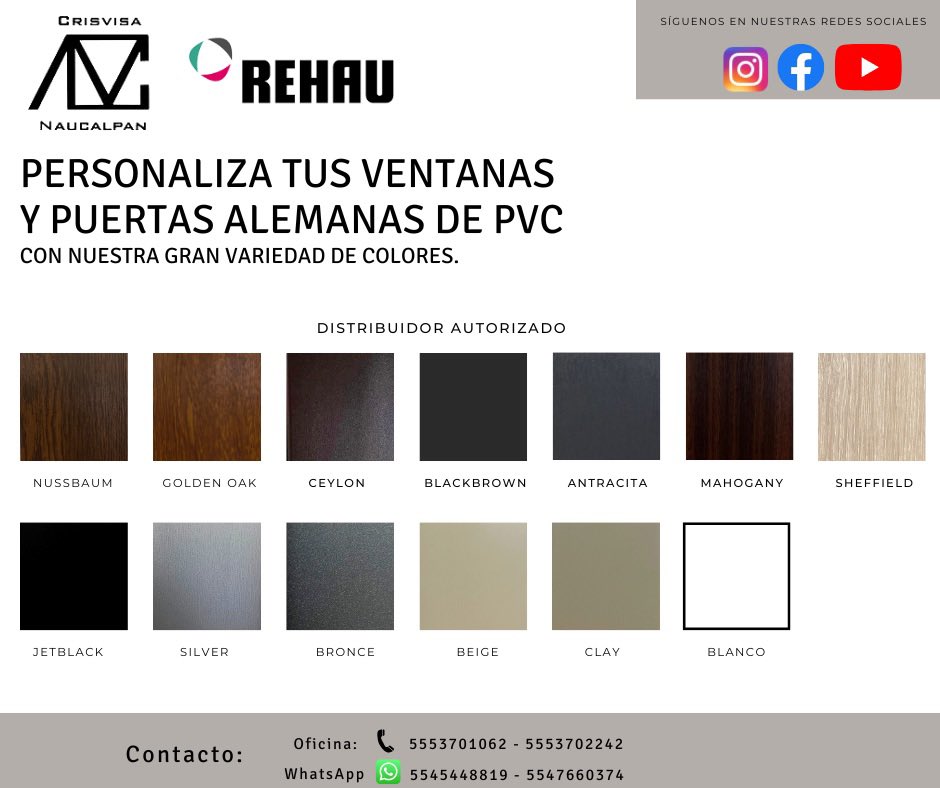 CrisvisaC's tweet photo. Tranquilidad y confort para el hogar

Las ventanas REHAU proporcionan los más altos niveles de aislamiento acústico, térmico y de ahorro energético.

#crisvisa #rehaumexico #ventanasdepvc #templado https://t.co/bi6g5gp1cN