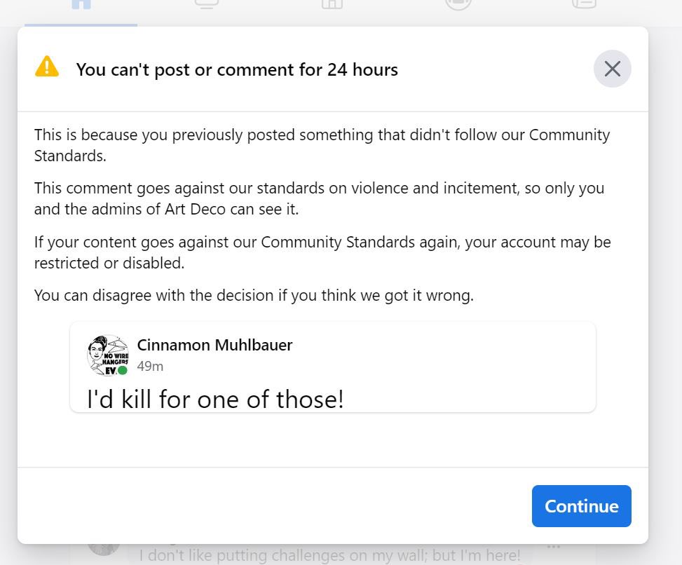 battydiva's tweet image. Banned again for using an everyday expression 🤬