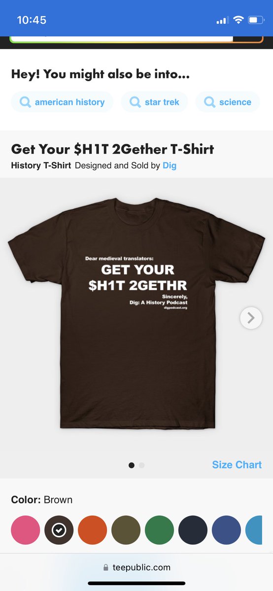 Reminder that <a href="/dig_history/">Dig: A History Podcast</a> merch is on point.