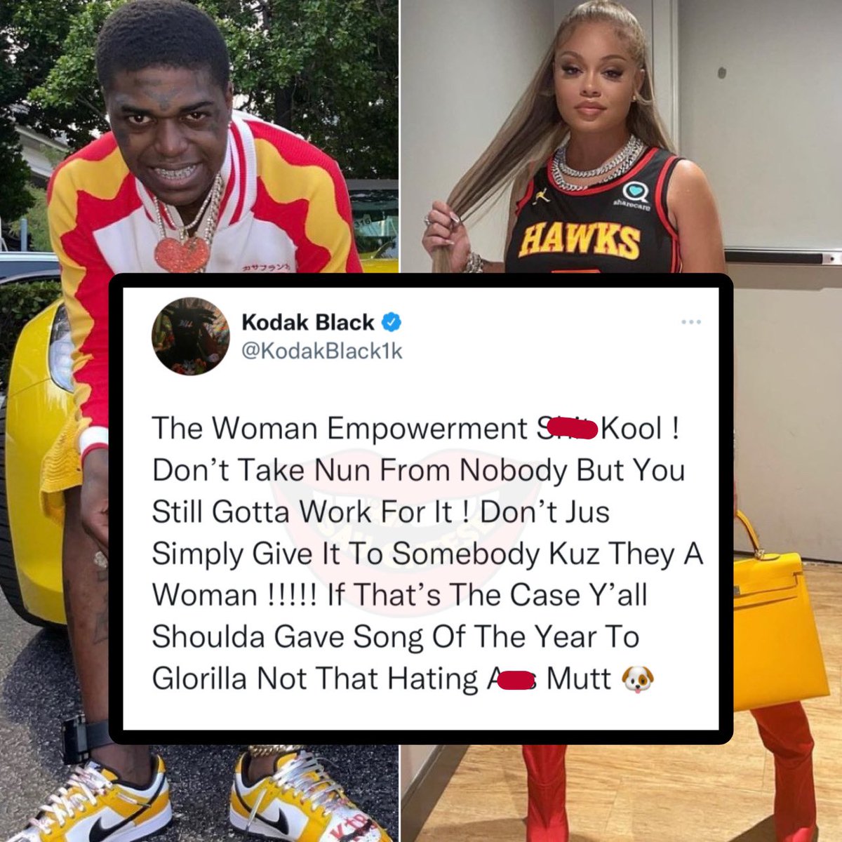 SaycheeseDGTL's tweet photo. Kodak Black with more to say after losing song of the year https://t.co/p2z0bBHfe4