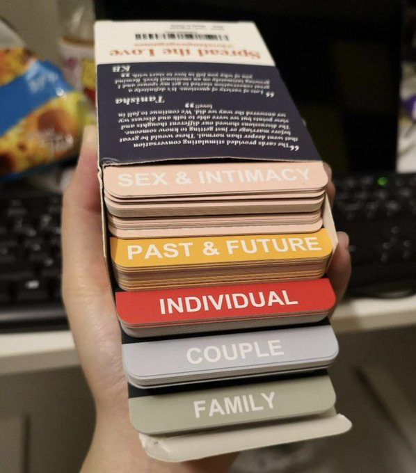 hkxxkrjp's tweet photo. Tak menyesal ye beli card game ni lepas viral dekat TikTok. Sebab I really get to know my partner better with this love language card 🤍

So for couples yg selalu dh takde topik nak borak apa, you SHOULD buy this and play together 👫 https://t.co/iotKBRjiBi