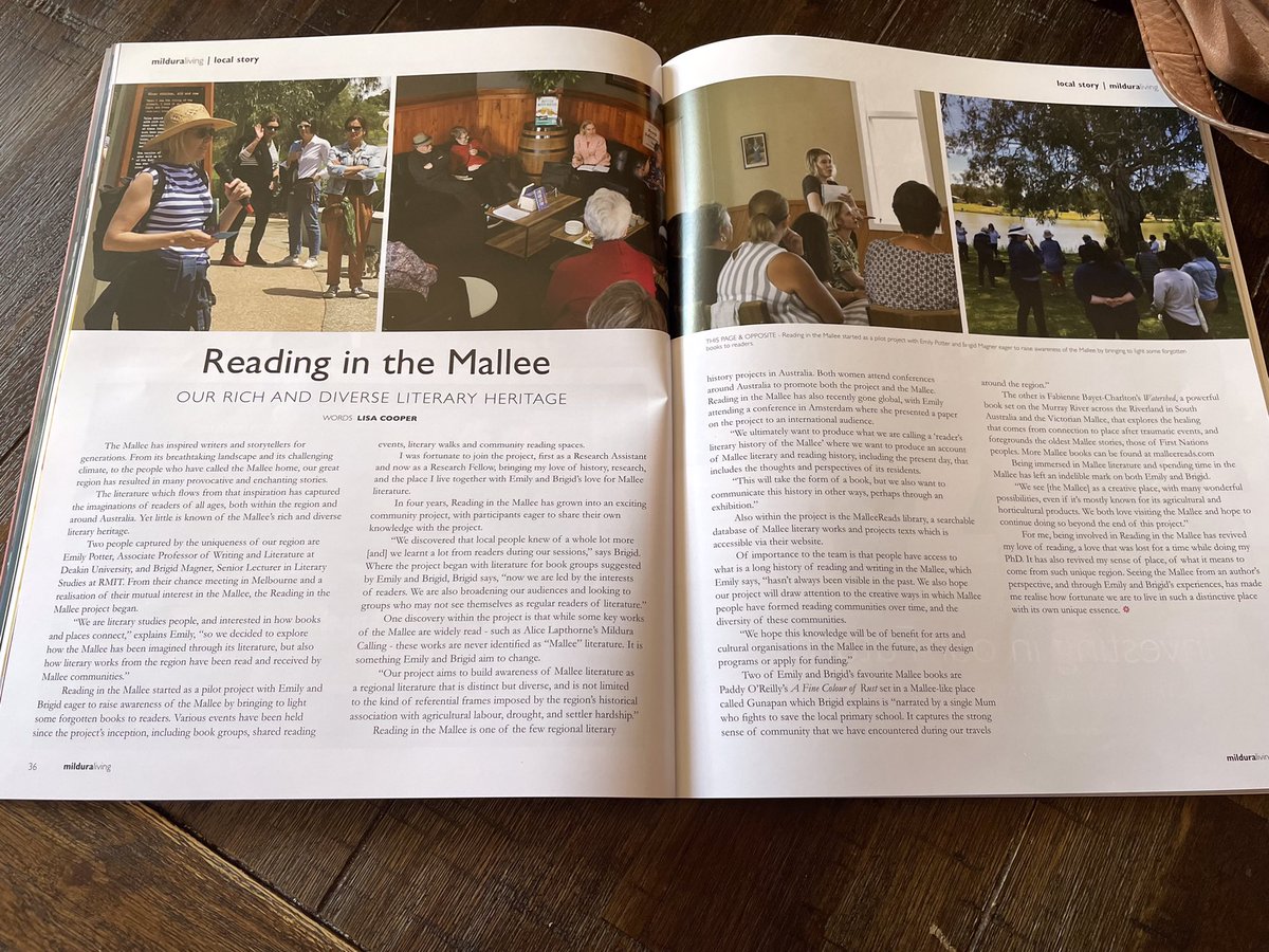 Here we are with our project featured in the latest Mildura Living magazine. Thanks <a href="/HistoryWordgirl/">Dr Lisa Cooper</a> ! 📚
