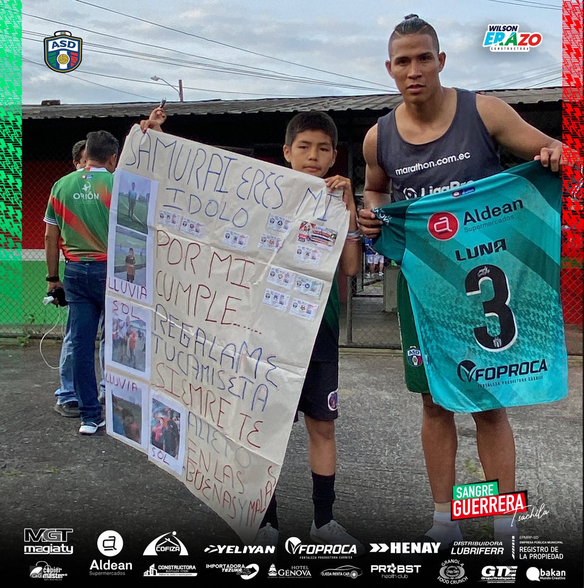 CDASantoDomingo's tweet photo. ⚡Qué tenemos motivos para seguir..? aquí están los motivos, por ustedes lucharemos hasta el final #minihincha gracias por acompañarnos en cada #Batalla 💪
.
🥳 Feliz Cumpleaños, #Miniguerrero que disfrutes #DobleRegalo #victoria + #LaArmadura del #capitán #LuisLuna #Samurai https://t.co/Prb9OJdzHf