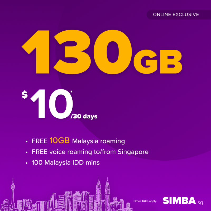 SimbaTelecomSG's tweet photo. Enjoy massive data + free roaming with #SIMBA SIM-only mobile plans.