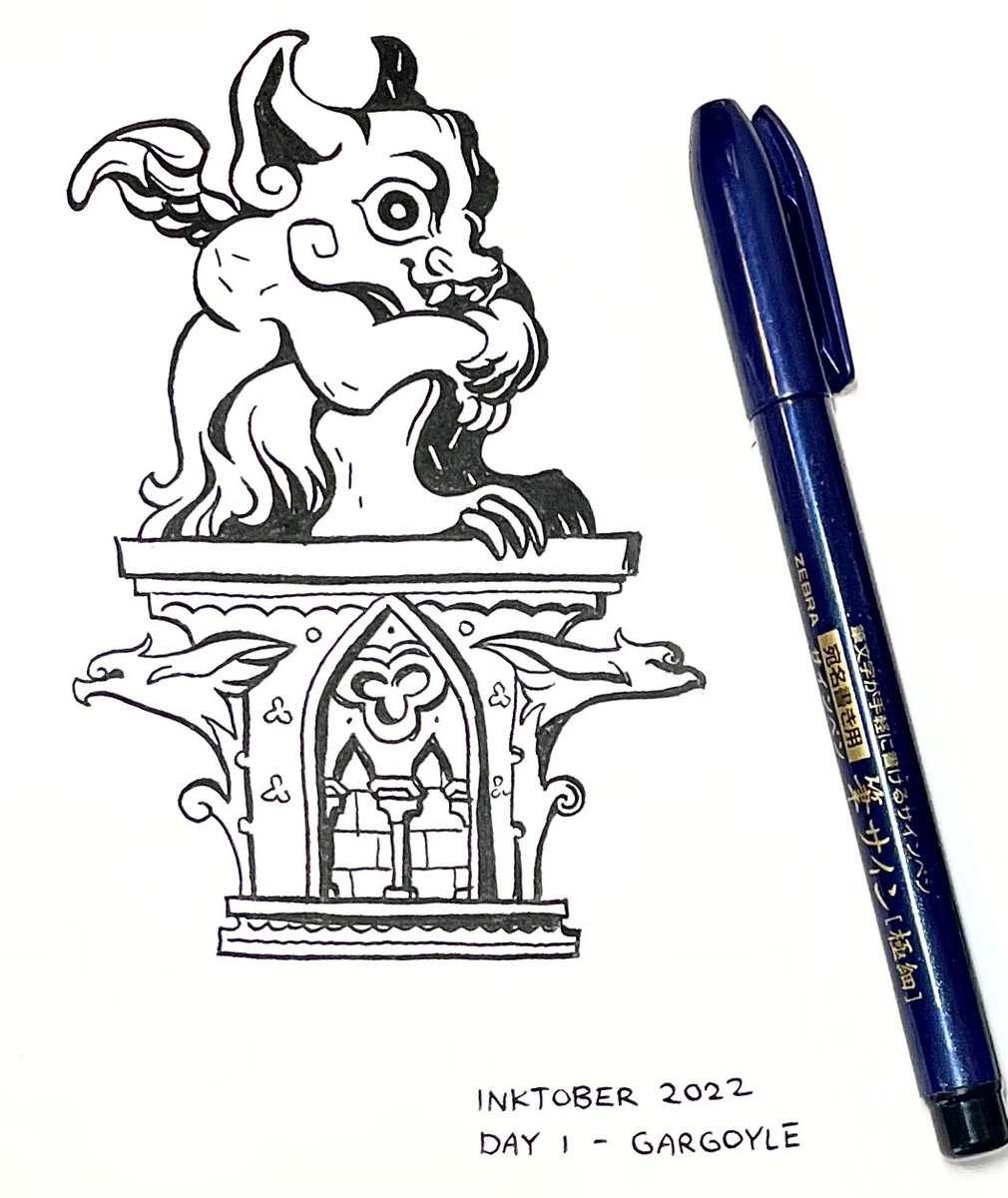 hamswo's tweet photo. #inktober thus far https://t.co/7twVB0uaQk