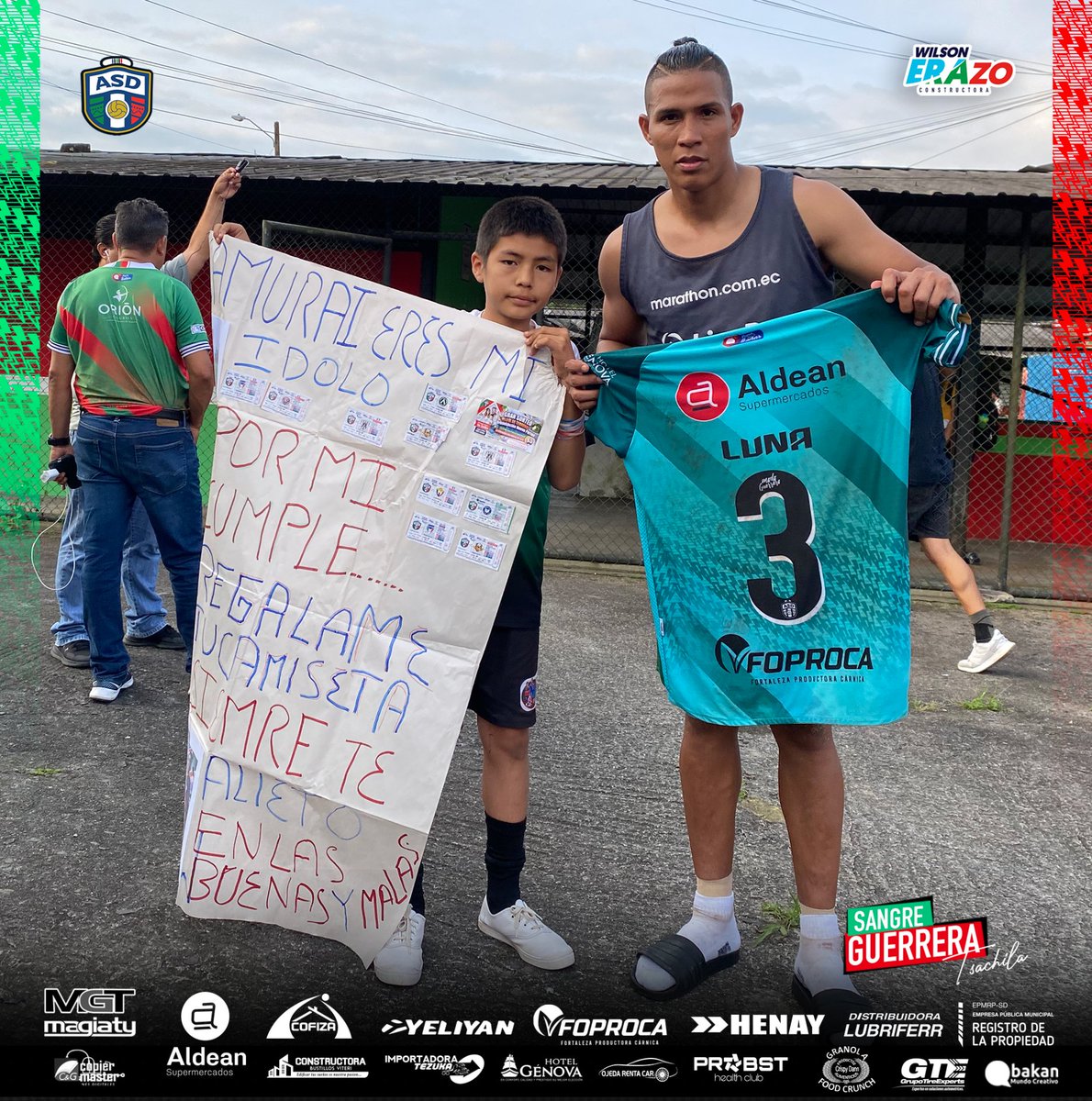 CDASantoDomingo's tweet photo. ⚡Qué tenemos motivos para seguir..? aquí están los motivos, por ustedes lucharemos hasta el final #minihincha gracias por acompañarnos en cada #Batalla 💪
.
🥳 Feliz Cumpleaños, #Miniguerrero que disfrutes #DobleRegalo #victoria + #LaArmadura del #capitán #LuisLuna #Samurai https://t.co/Prb9OJdzHf