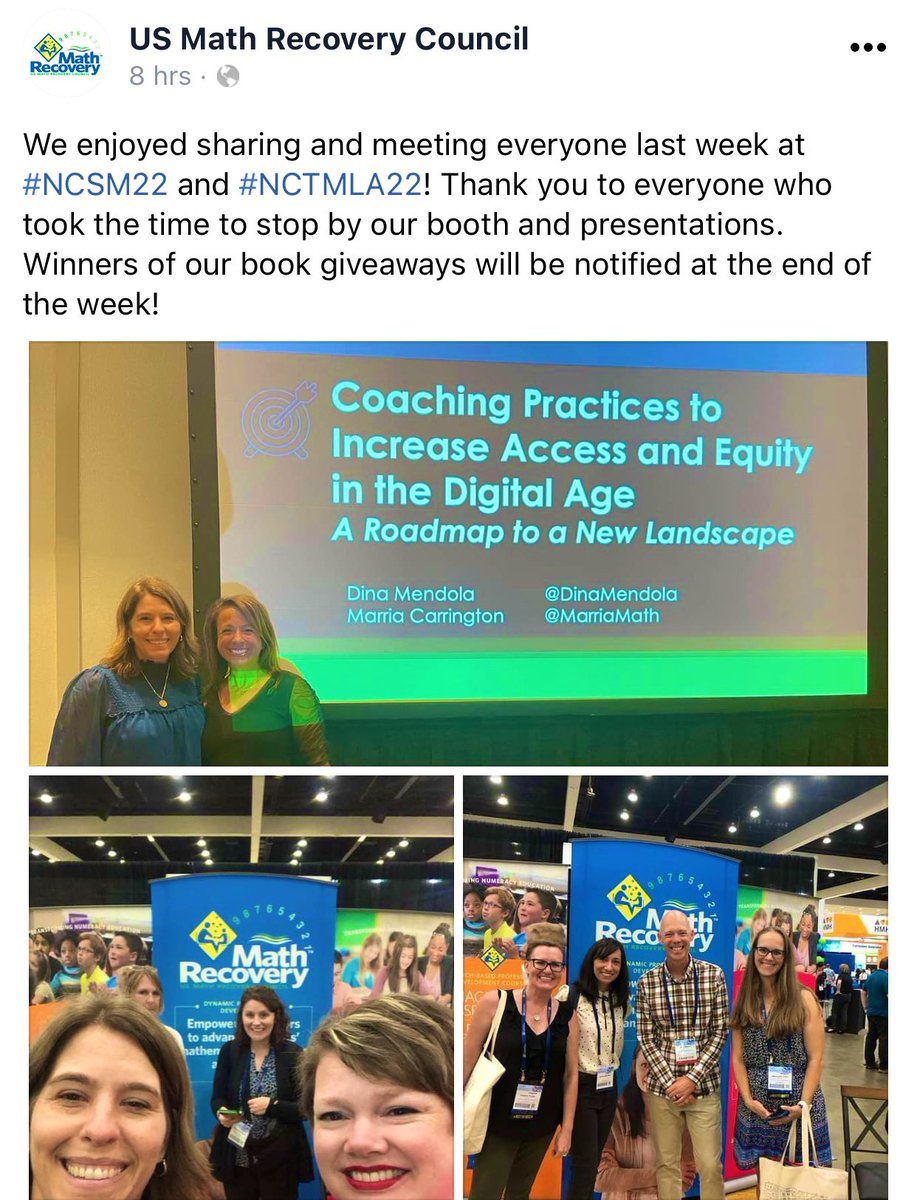 MRICMollie's tweet image. Time with colleagues = learning, growing, pushing our thinking and some fun! I could not ask for a better group to engage and tackle the work with ❤️ @marriaqc @DinaMendola @KristinFrang @wyomb74 @michelletatrow @llmmsm @JenniferScholla  #NCSM22 #NCTMLA2022 @USMathRecovery