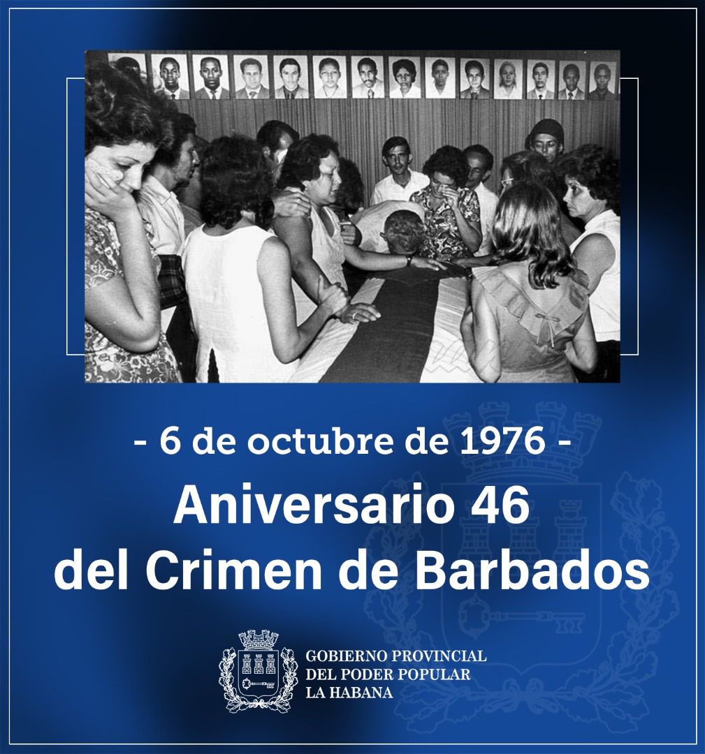#Fidel 15/10/1976: "Durante miles de años nuestro pueblo recordará, condenará y aborrecerá en lo más profundo de su espíritu este horrible asesinato." En #Cuba #TenemosMemoria. 
 <a href="/gobhabana/">Gobierno La Habana</a> 🇨🇺