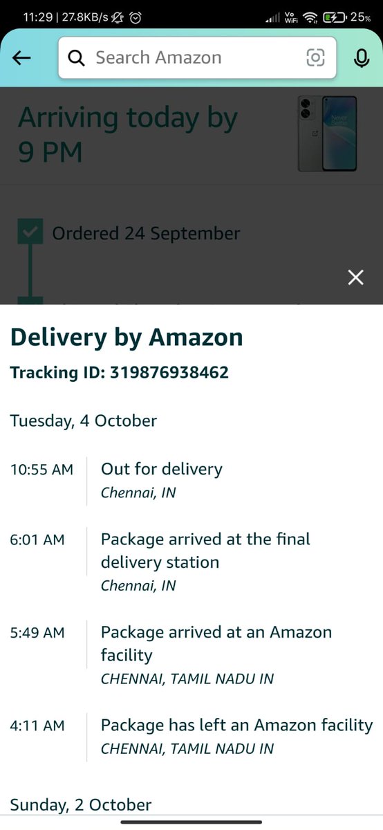NainaPathak18's tweet photo. Amazon scam I ordered one phone on 24 September but after 13 days still didn't get my parcel and when I called delivery boy he block my number and even not try to reach me.
#BoycottAmazon #amazonscam #Amazonworst #BoycottAmazon https://t.co/G8QorcGRBd