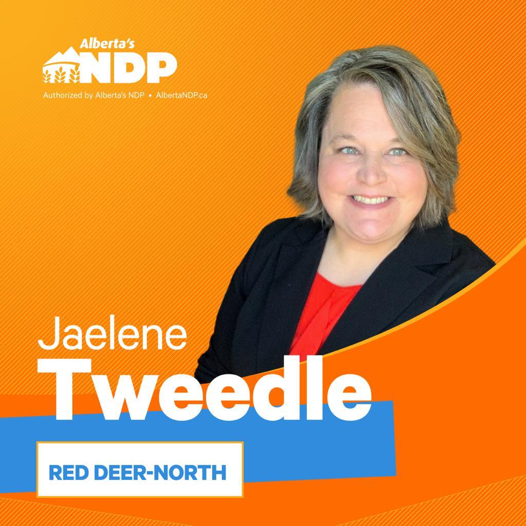 RachelNotley's tweet photo. Change is coming to Red Deer-North! Congratulations to @JaeTweedle for your nomination - welcome to the team! #ableg #RedDeer https://t.co/EHgUVMML5x