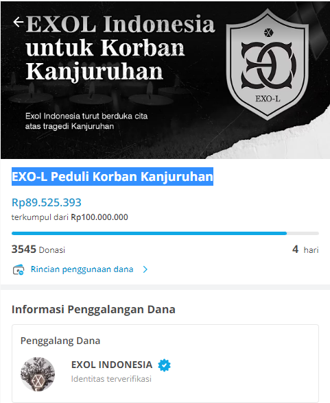 EXOUNIONINA's tweet photo. EXO-L Peduli Korban Kanjuruhan 
https://t.co/SpRqnX33kc https://t.co/peyOh0LnlN