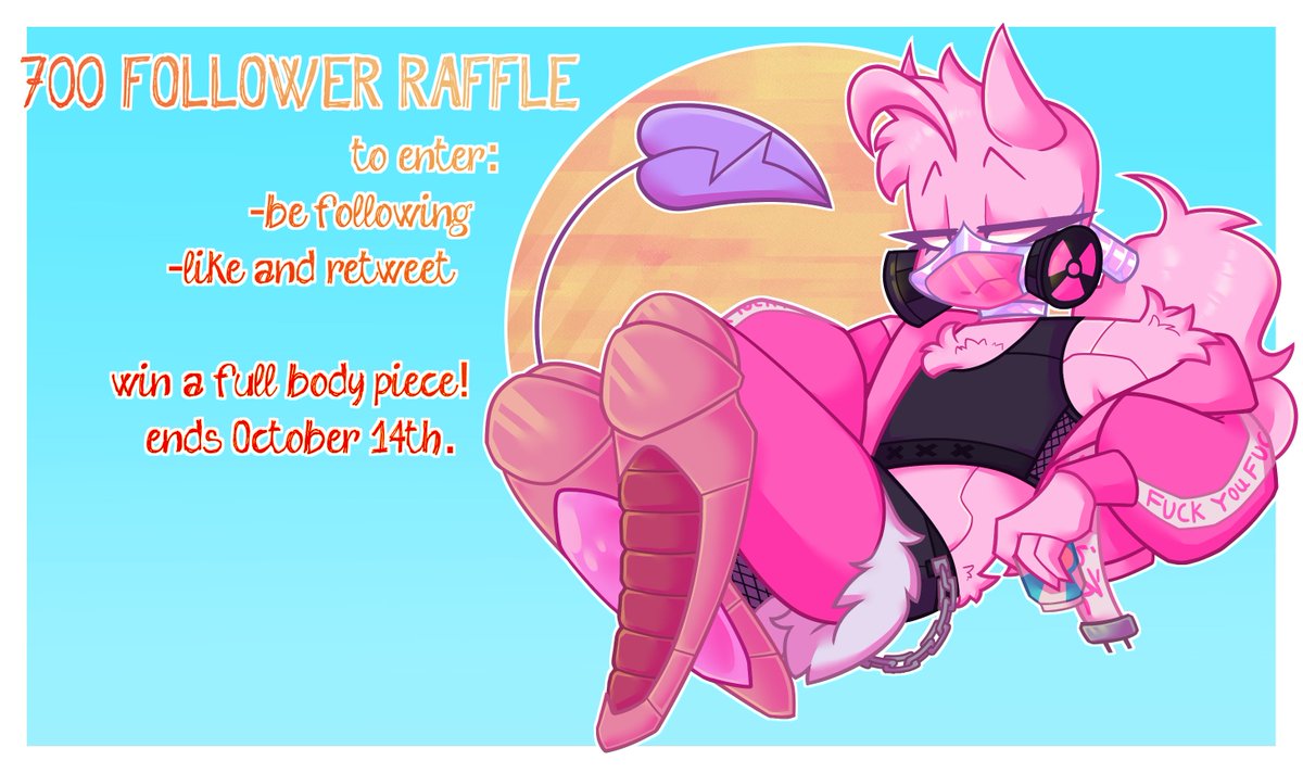 another follower raffle! This time for 700.
all you need to do is:
-be following this account
-like and retweet

ends October 14th!
