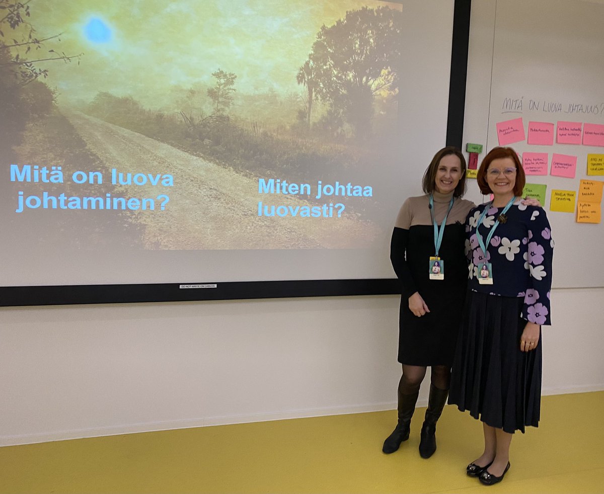 Arjen luovuus, luova johtaminen ja uskallus tehdä yhdessä jotain uutta. Siinä työpäiväni teemat <a href="/HealthProofHki/">Health Proof Helsinki</a> avattu <a href="/metropolia/">Metropolia</a> <a href="/HUS_fi/">HUS Helsingin yliopistollinen sairaala</a> <a href="/helsinki/">Helsingin kaupunki</a> #muistilangat #kulttuurihyvinvointi @KrapuMinna @raisava <a href="/StenbergHeidi/">Heidi Stenberg</a> <a href="/HartmanSanna/">SannaHartman</a> #pekkakahri