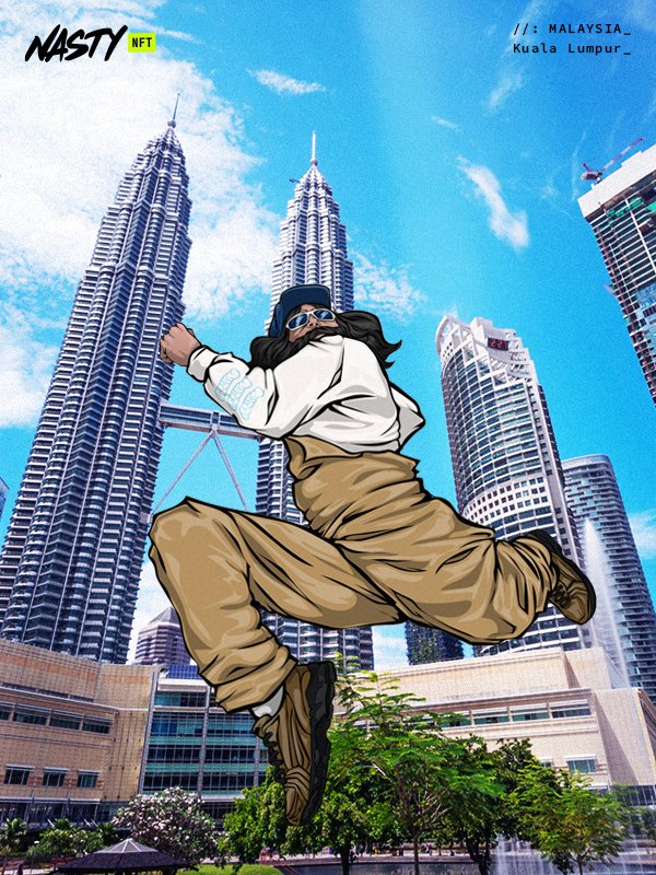 Lets get the Ball rolling!
First stop on the #NASTYDude tour, 
our homeland.. Malaysia!

RT, Tag 3 Friends and Follow <a href="/NASTYNFTio/">NASTY NFT - SOLD OUT</a>  
One (1) winner will get WL for #NASTYNFT.
Ends in 24Hrs.

Lets Gooo 🚀🧔‍♂️👀

#NFTCommunity #NFTGiveaways #nftart