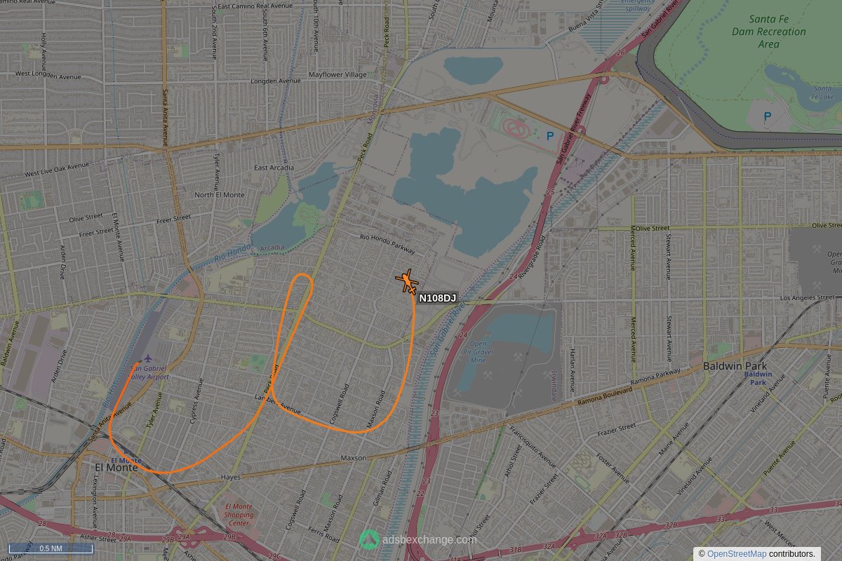Police Overhead on Twitter "El Monte Police N108DJ (a R44) was