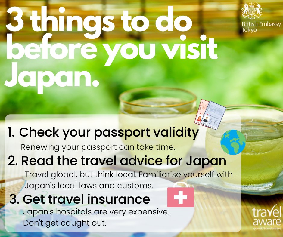 🇬🇧UK in Japan🇯🇵 on Twitter "Visiting Japan? Check these three things