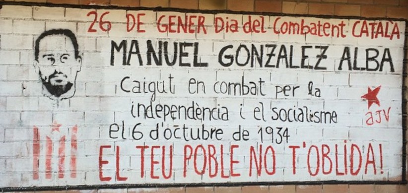 Manuel González Alba va néixer a Valls el 1894. Patriota català i comunista, va militar a Estat Català-Partit Proletari, i morí tal dia com avui de 1934 defensant els locals del CADCI durant els fets d'octubre. No oblidem!