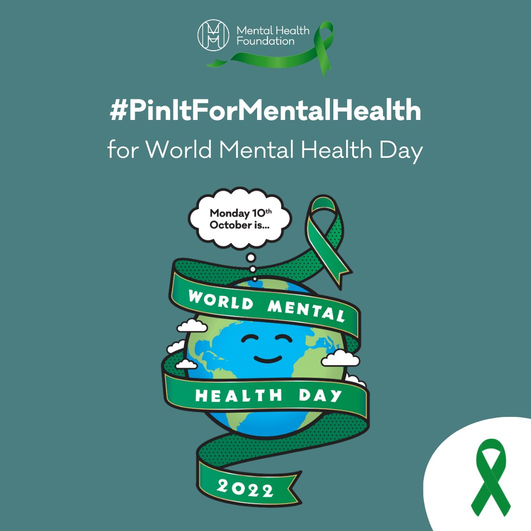 mentalhealth's tweet photo. #PinItForMentalHealth Mon 10 Oct for World Mental Health Day. Here’s how to get involved 💚:

• Take a photo wearing your enamel green ribbon 📷
• Post the photo on Twitter 📱
• Add the hashtags #PinItForMentalHealth and #WorldMentalHealthDay #️⃣
• Tag @mentalhealth 🏷️ https://t.co/33WRP7p7Tn