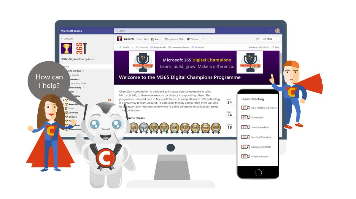 your365tribe's tweet image. Find out how easy it is to support &amp;amp; educate your M365 users with Champ BOT.
Accessible from within Teams, Champ BOT delivers on-demand video learning, &amp;amp; instant text-based support.😎
Book a demo.buff.ly/35met4X 
#m365 #microsoft365 #champbot #365tribe #msteams #learning