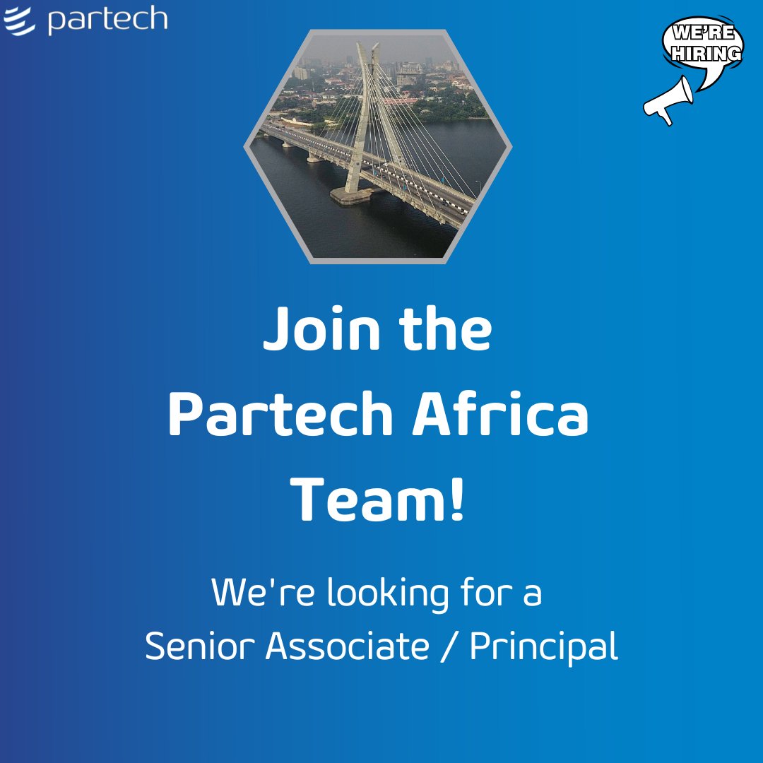 ICYMI ⚠

We're hiring a senior associate/principal to join our Partech Africa team!

You'll be in charge of the full investment process and supporting portfolio companies. 😍 

Check out the job offer here 👇
partechpartners.com/job-board/seni…