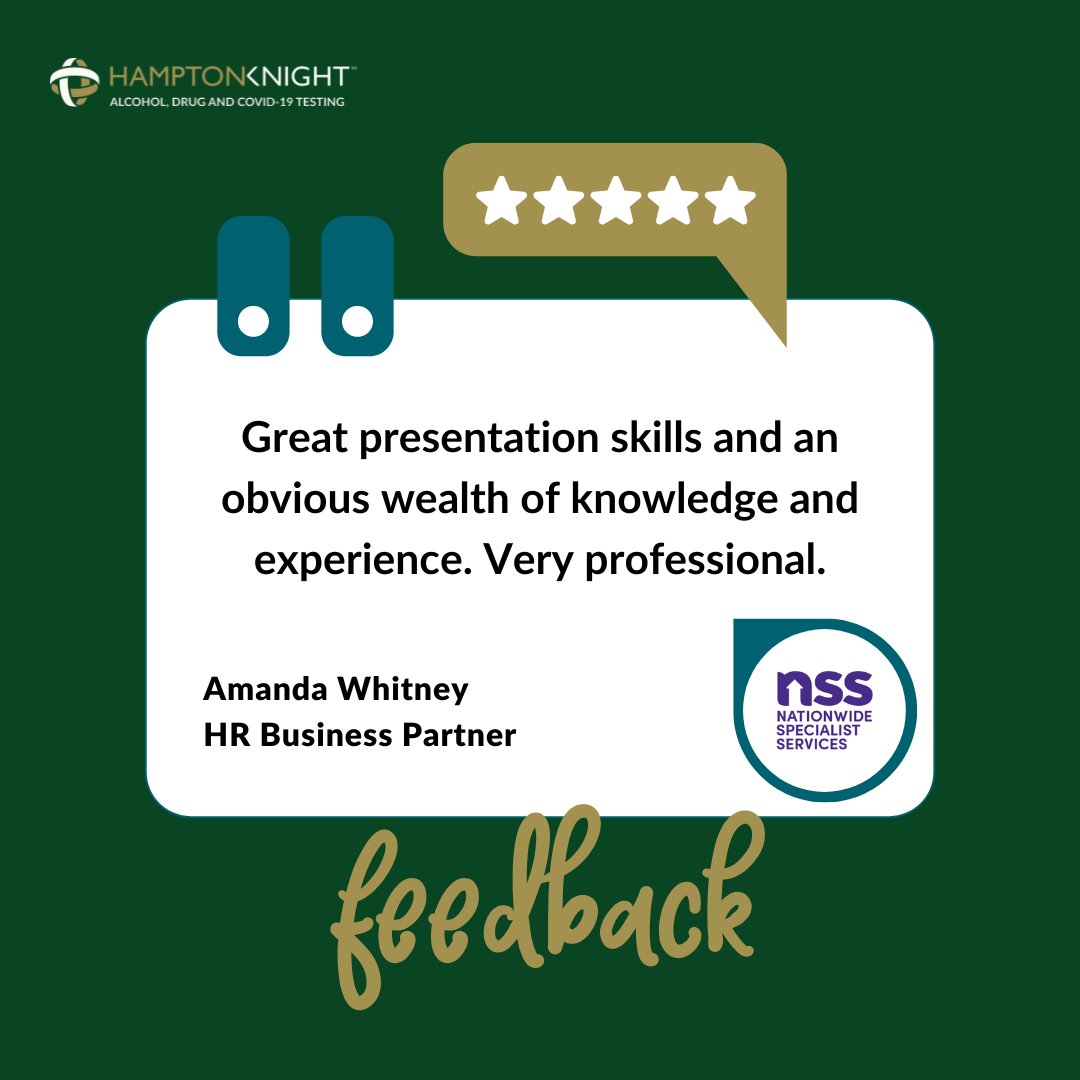 Hampton_Knight_'s tweet photo. Some more five-star feedback on our #alcohol and #drug #education and #awareness #training from another happy Hampton Knight customer!

To find out more about our CPD-accredited training programmes, visit our website https://t.co/o21jecS3bI https://t.co/c3fOzcICv7