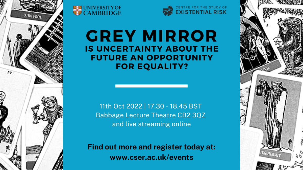 Centre for the Study of Existential Risk (@csercambridge) on Twitter photo Next week’s lecture with @akrishnan23 is about the challenges of bringing ideas of equity, rights and justice into the anticipation of highly uncertain risks. With responses from Genevieve Liveley (<a href="/BristolUni/">University of Bristol</a>), <a href="/benyeohben/">Benjamin Yeoh</a> and <a href="/saltsea/">Ella Saltmarshe</a>. Next week’s lecture with @akrishnan23 is about the challenges of bringing ideas of equity, rights and justice into the anticipation of highly uncertain risks. With responses from Genevieve Liveley (<a href="/BristolUni/">University of Bristol</a>), <a href="/benyeohben/">Benjamin Yeoh</a> and <a href="/saltsea/">Ella Saltmarshe</a>.