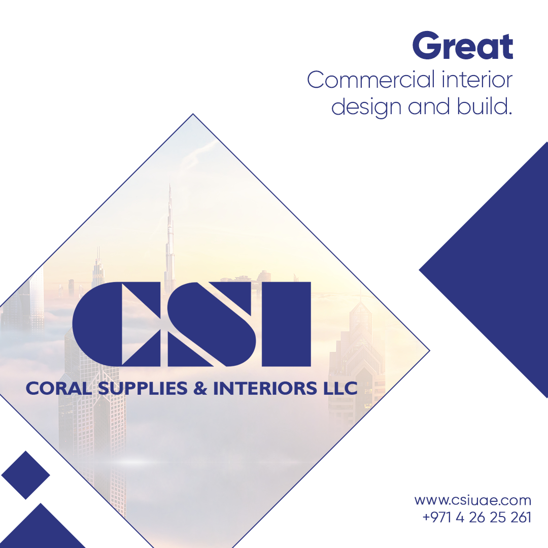 CoralSupplies's tweet photo. If you're looking for a commercial interior design company that can do it all, look no further.
CSI specializes in corporate, service, banks, currency exchanges and hospitality interior design. We also provide project management and fit out contracting services.
#CSIuae https://t.co/W0AYBxK1f9