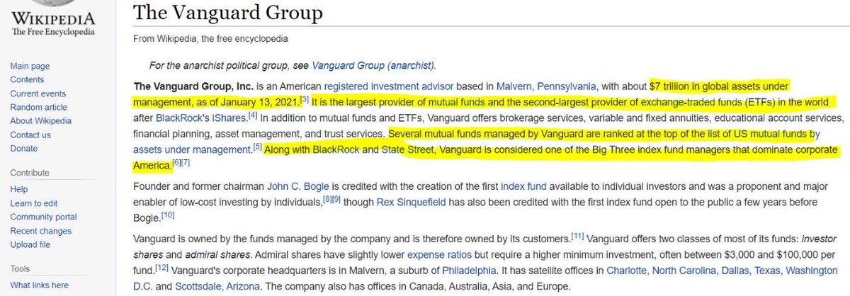 BiTW_SS's tweet photo. Did I see someone writing that @Vanguard_Group is not recognised #FII - See here 👇

1) $7 Trillion #AUM
2) Largest provider of #MutualFunds
3) Second largest #ETF (after @BlackRock worldwide. 

Both &amp; ⁦@StateStreet⁩ - known as #TheBigThree - are invested into #OurShare😊 https://t.co/34AqKf12Om
