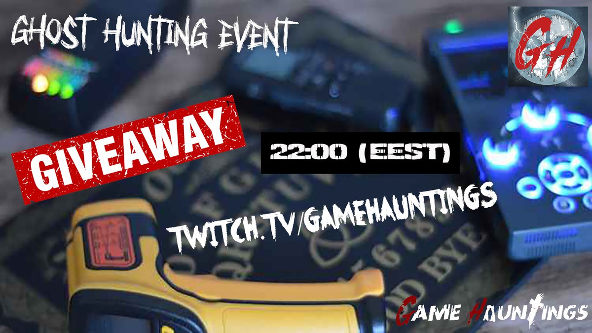 GameHauntings's tweet photo. Haunted season is open. Ghost hunting #giveaway twitch streaming 23:00 (EEST) on https://t.co/Ha3Ofg2fqd
#twitchaffiliate #twitch #twitchstreamer #twitchtv #youtuberpartners #hauntedstudio #hauntedchannel #haunted #ghosthunting #paranormalinvestigation #gamehauntings https://t.co/OrmzKQldzE