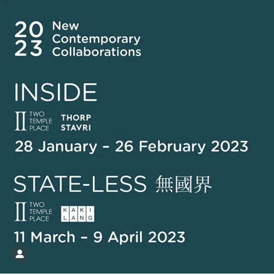ANNOUNCEMENT 📣 
We are delighted to announce that Thorp Stavri will be partnering, alongside @kakilangarts, with @twotempleplace to produce new exhibitions for their spring 2023 exhibition period.