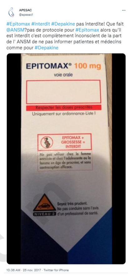 _MarineMartin's tweet photo. Depuis 2017 @apesac1 alerte sur les #danger du #Topiramate! Il était temps que l'@ansm sorte son protocole! 5 ans de travail pour qu'on laisse 8 mois aux neurologues pour tél à leur patiente! Démentiel! A priori il est impossible pour les neuro d'envoyer des SMS pr les informer. https://t.co/Yk6Bs5agzF