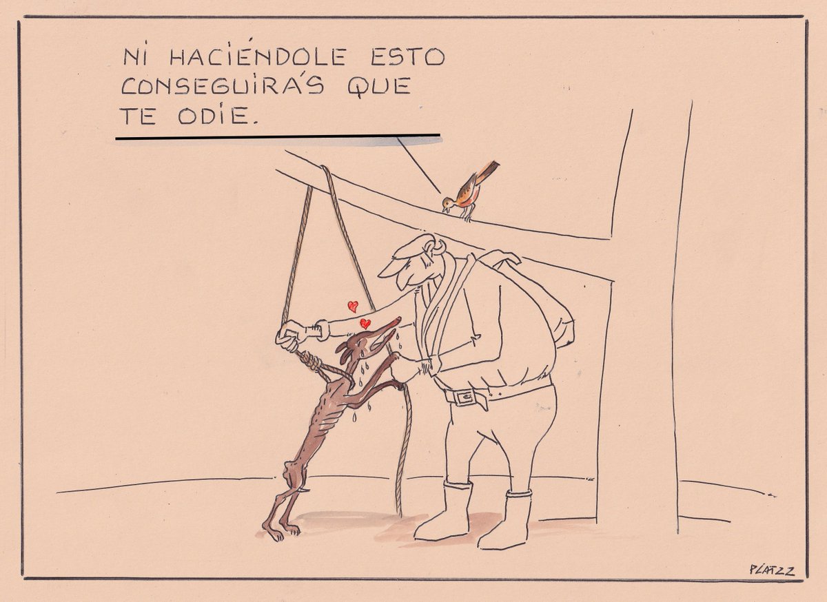 Mi viñeta de hoy.
Dirigida a quien es capaz de hacer tal crueldad.