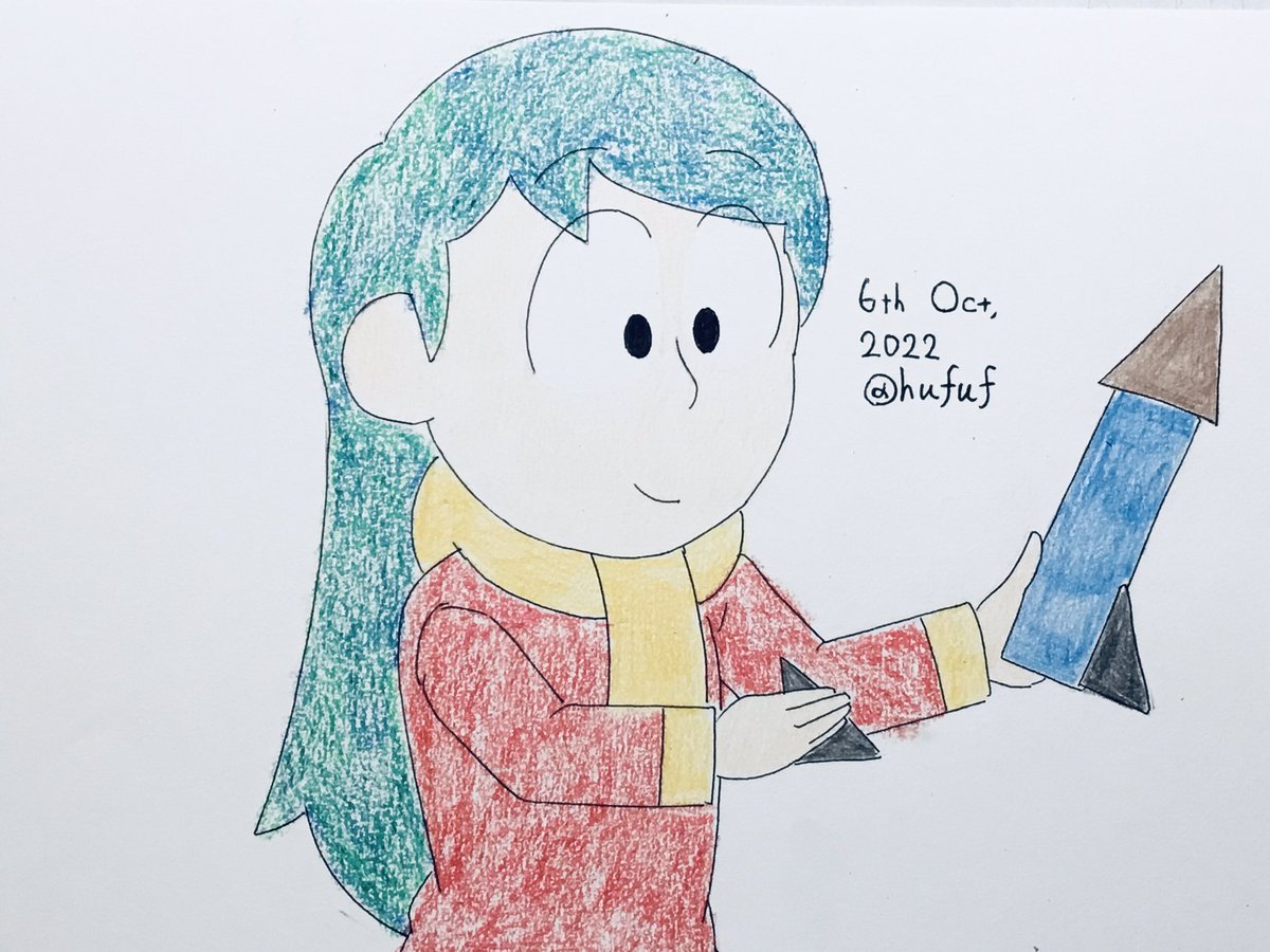 hufuf's tweet image. Making a paper rocket in #WorldSpaceWeek2022 / #世界宇宙週間 
(4th-10th October)
#Hilda #HildaTheSeries #ヒルダ #ヒルダの冒険