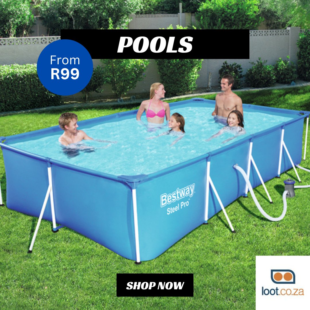 lootcoza's tweet photo. ๐๐ฆ It costs LESS, takes up LESS SPACE, it's LOW maintenance and you get to CHOOSE when you want it & when you DON'T - it doesn't get any better than that! ๐โโ๏ธ๐โโ๏ธ From R99 #ShopOnline https://t.co/a9mGrhFG5v #SwimmingPools #StayCoolInSummer https://t.co/XnFDVc08ES