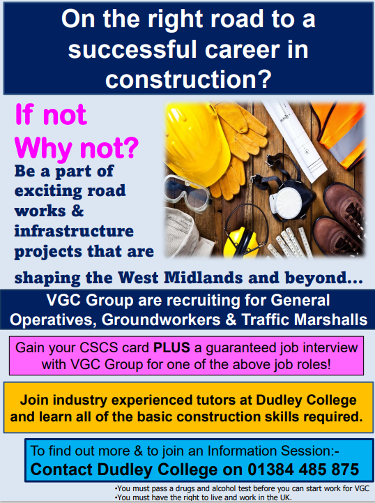 ServiceLeaderBC's tweet photo. Construction Sector-based Work Academy Programme, no previous experience is required

ℹ️  Info session Tue 18th October 10am
📍Dudley College CAT Centre, DY5 1LX

No previous experience is required

Please ring Dudley College on 01384 485875 https://t.co/w9PuaTLQNx
