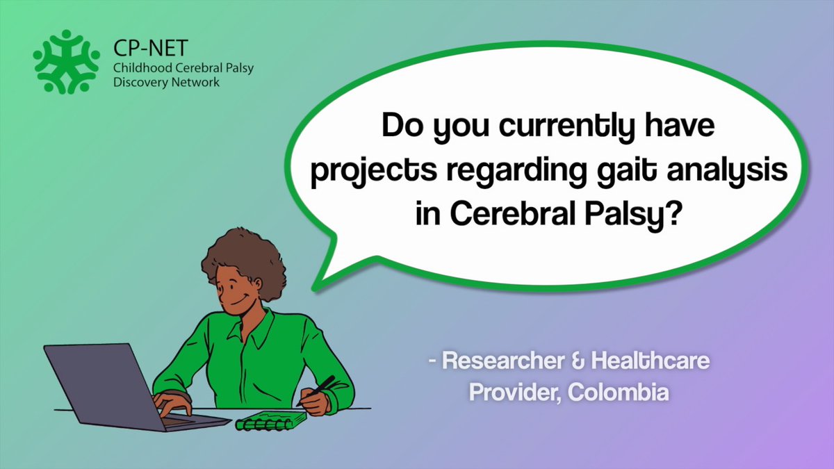 canchildcentre's tweet photo. Pediatrician Dr. Hana Alazem sheds light on gait analysis CP projects: https://t.co/jRENtMU8mm
#CPNETExpertAnswers #Green4CP #WorldCPDay @HBKidsHospital @OntarioBrain https://t.co/YKfKEubPFj