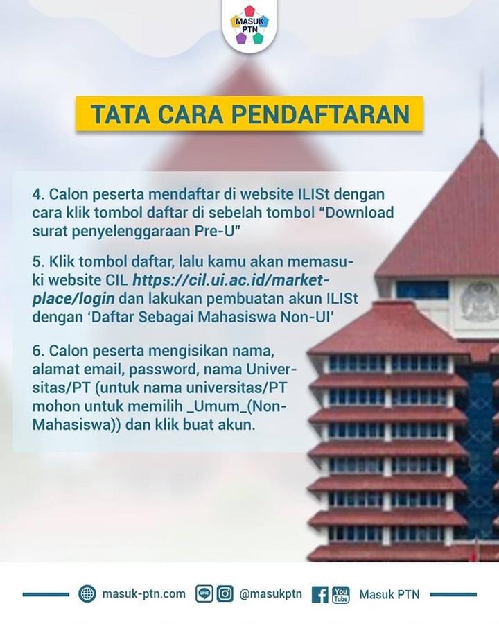 masukptn_com's tweet photo. #ui #univ_indonesia #masukptn #infomasukptn #uimasukptn #masukui https://t.co/ihGwaYCXEw