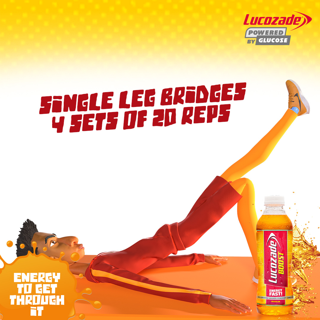 Lucozade_EA's tweet photo. Leg day doesn’t have to suck! Turn on your favourite playlist, take a big sip of #LucozadeEnergy and try out this routine! #LucozadeBOOST #FitTipFriday https://t.co/yxNDq2JmtR