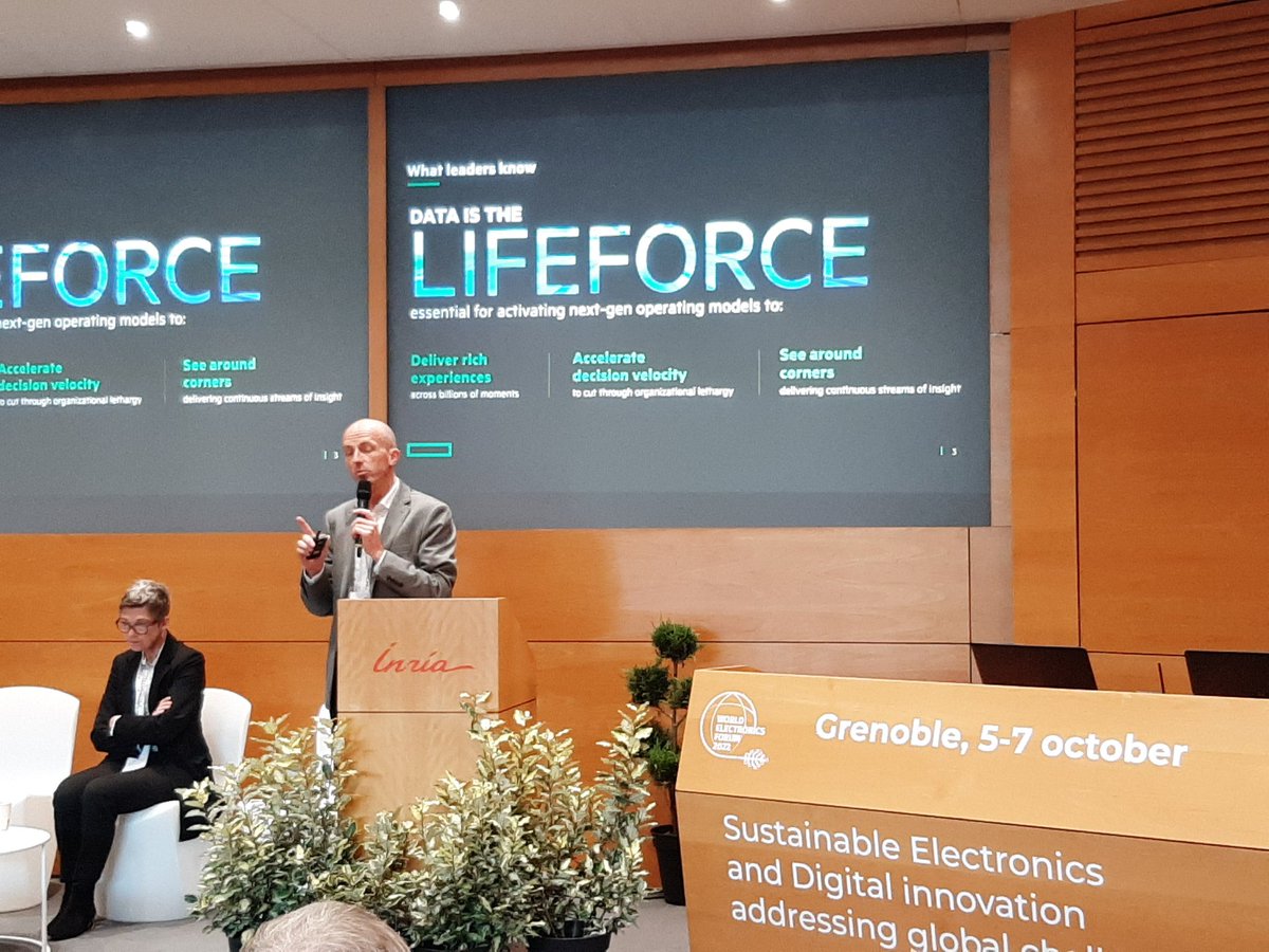Today @AlpesGrenoble area is the world capital of electronics today, hosting the World Electronics Forum 2022. Alain Melon, our <a href="/HPE_France/">HPE France</a> leader keynote explains our #edgetocloud approach with <a href="/HPE_GreenLake/">GreenLake</a> to adress global challenges  <a href="/cea_grenoble/">CEA Grenoble</a> <a href="/inria_grenoble/">Centre Inria de l'Université Grenoble Alpes</a> @Minalogic