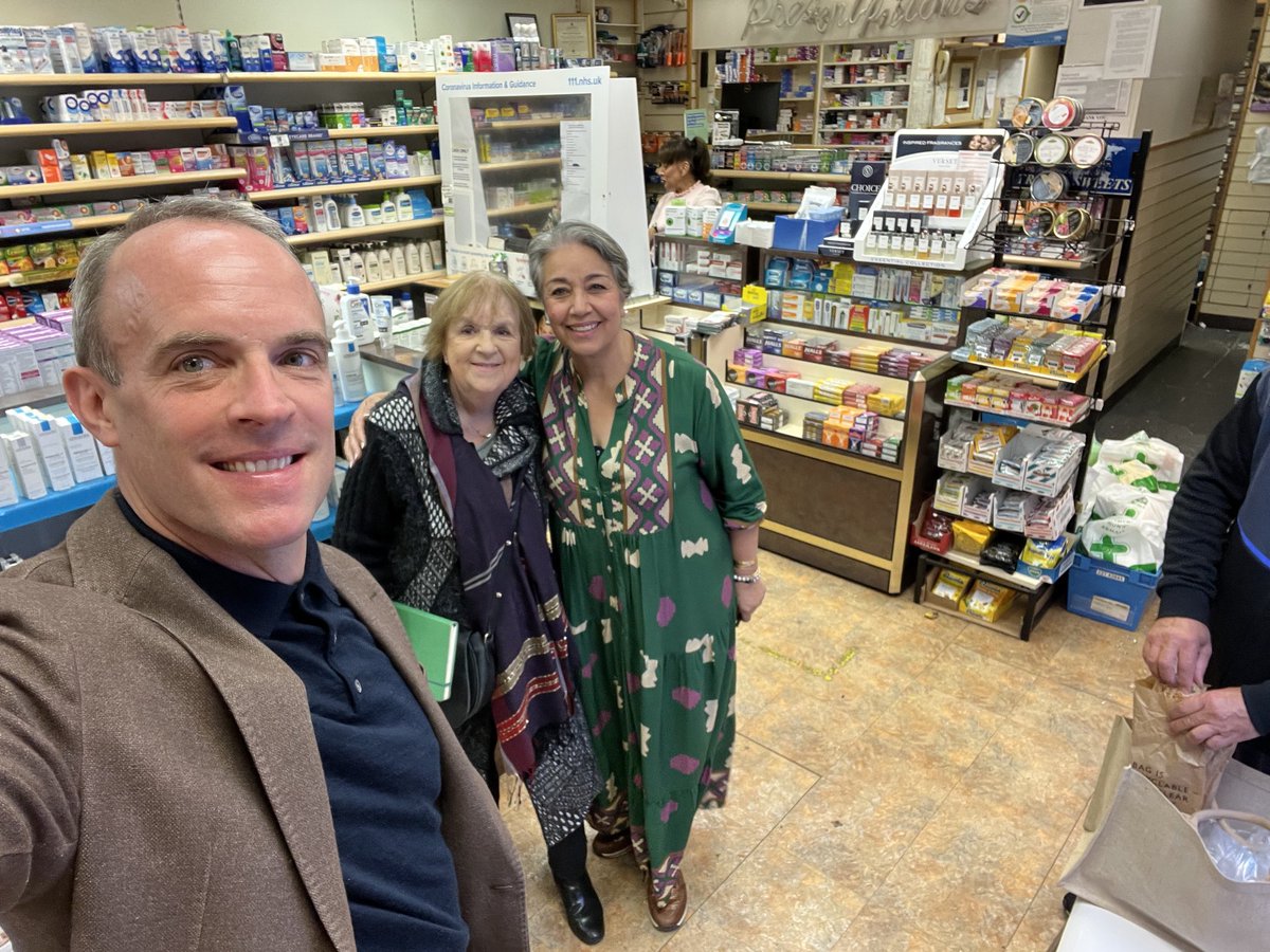 Thank you cllr ⁦@MarySheldon9⁩ for joining me in Hersham this week, popping in on the Community Centre, and local shops - to discuss cost of living, plans to re-develop Hersham village centre, and hear from local retailers.