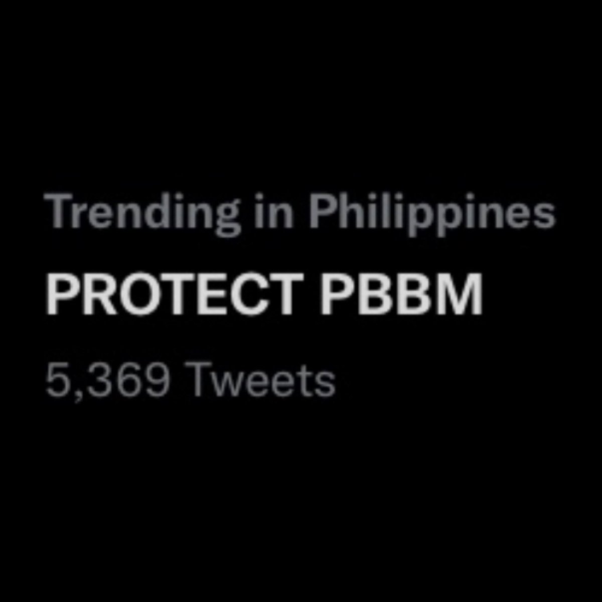 ‘PROTECT PBBM’

LOOK: Ahead of President Ferdinand ‘Bongbong’ Marcos Jr.’s first 100 days in the office, ‘PROTECT PBBM’ trends nationwide on Thursday, October 6, 2022.